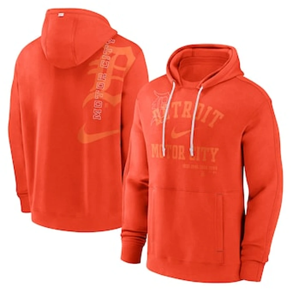 Men's Nike Orange Detroit Tigers Statement Ball Game Pullover Hoodie