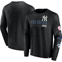 Men's Fanatics Black New York Yankees High Whip Pitcher - Long Sleeve T-Shirt