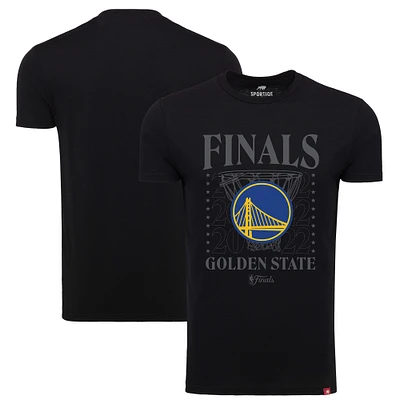 Men's Sportiqe Black Golden State Warriors 2022 NBA Finals Stacked Hoop T-Shirt