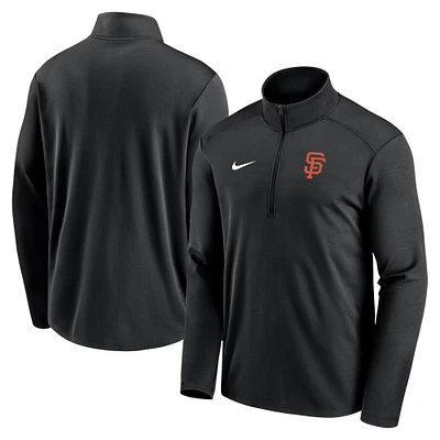 Men's Nike Black San Francisco Giants Agility Pacer Lightweight Performance Half-Zip Top