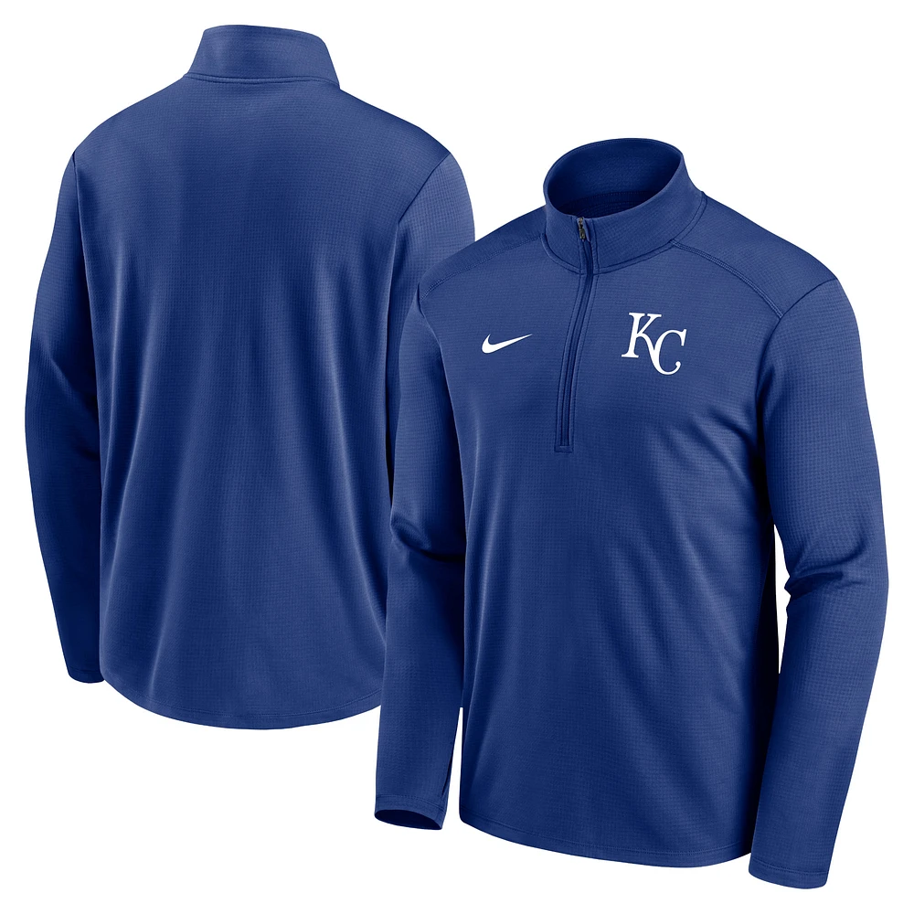 Men's Nike Royal Kansas City Royals Agility Pacer Lightweight Performance Half-Zip Top