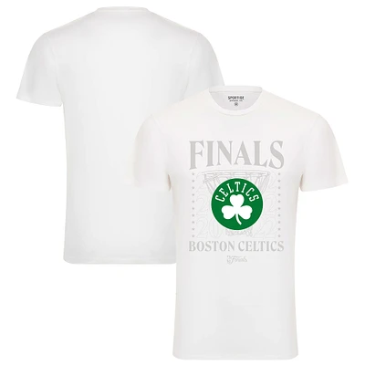 Men's Sportiqe White Boston Celtics 2022 NBA Finals Stacked Hoop Bingham T-Shirt