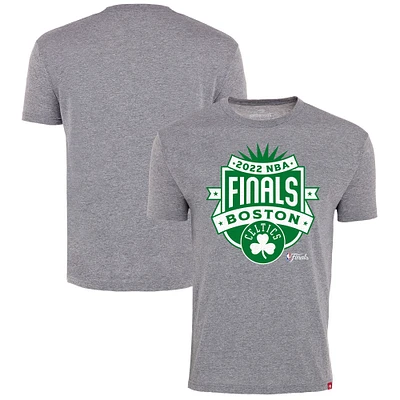 Men's Sportiqe Gray Boston Celtics 2022 NBA Finals Crest Comfy T-Shirt