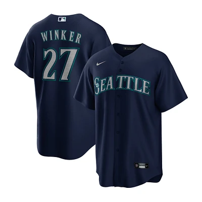 Men's Nike Jesse Winker Navy Seattle Mariners Alternate Replica Player Jersey