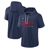 Men's Nike Navy Minnesota Twins Springer Short Sleeve Team Pullover Hoodie