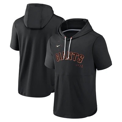 Men's Nike Black San Francisco Giants Springer Short Sleeve Team Pullover Hoodie