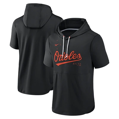 Men's Nike Black Baltimore Orioles Springer Short Sleeve Team Pullover Hoodie