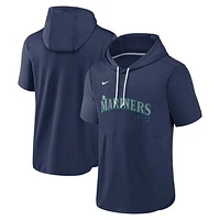 Men's Nike Navy Seattle Mariners Springer Short Sleeve Team Pullover Hoodie