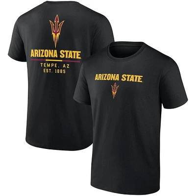 Men's Fanatics Black Arizona State Sun Devils Game Day 2-Hit T-Shirt