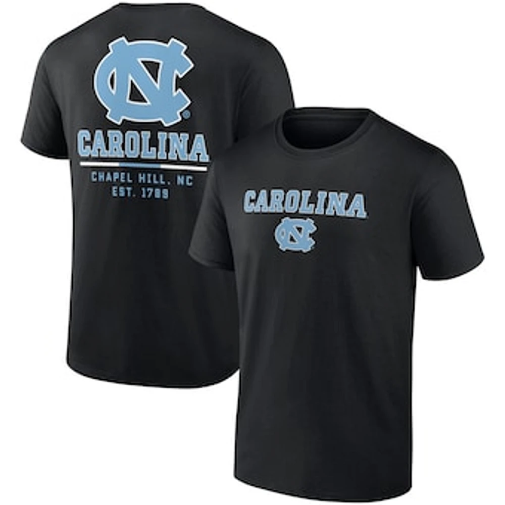 Men's Fanatics Black North Carolina Tar Heels Game Day 2-Hit T-Shirt