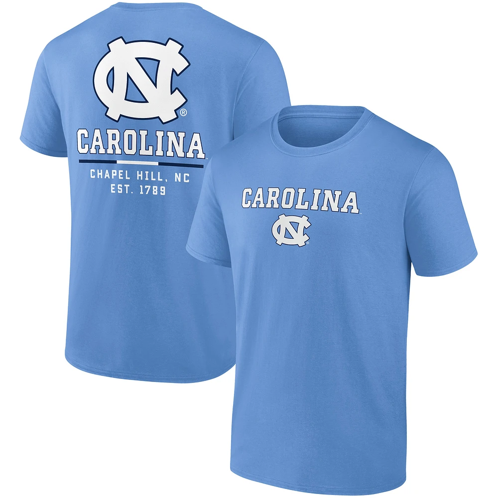 Men's Fanatics Carolina Blue North Carolina Tar Heels Game Day 2-Hit T-Shirt