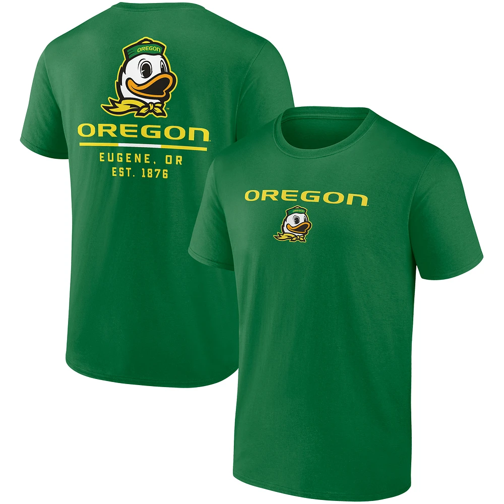 Men's Fanatics Green Oregon Ducks Game Day 2-Hit T-Shirt