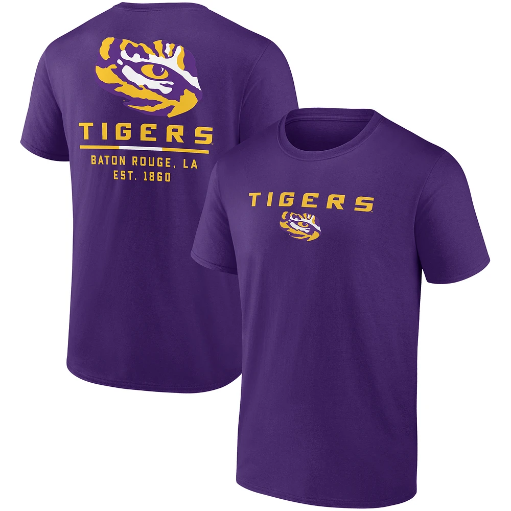 Men's Fanatics Purple LSU Tigers Game Day 2-Hit T-Shirt