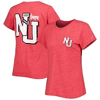 Women's League Collegiate Wear Heather Scarlet Nebraska Huskers Intramural Classic 2-Hit Tri-Blend T-Shirt