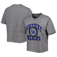 Women's League Collegiate Wear Heather Gray Kentucky Wildcats Intramural Midi Seal Tri-Blend T-Shirt