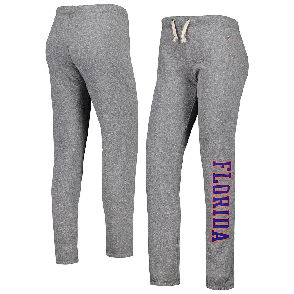 Women's League Collegiate Wear Heather Gray Florida Gators Victory Springs Tri-Blend Jogger Pants