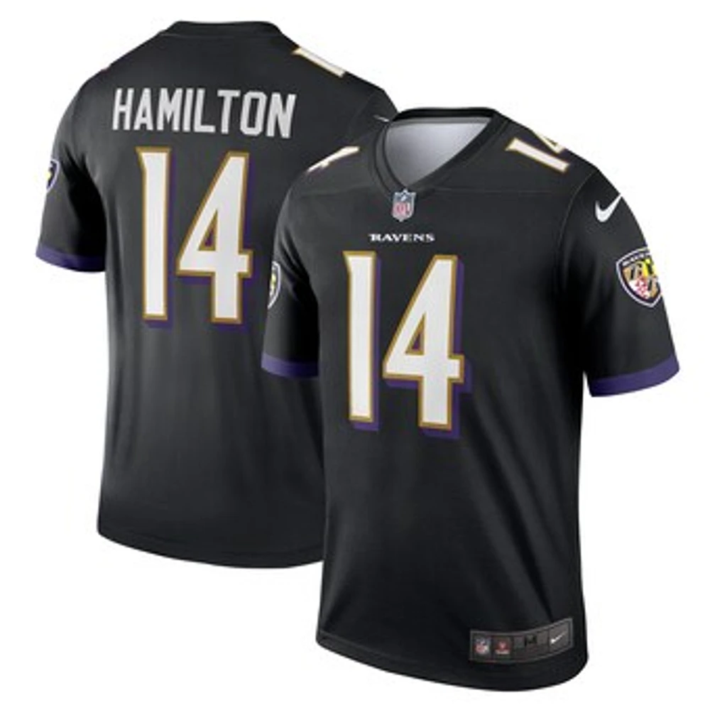 Men's Nike Kyle Hamilton Black Baltimore Ravens Alternate Legend Jersey