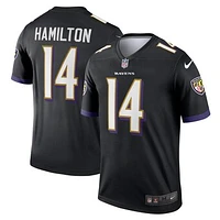 Men's Nike Kyle Hamilton Black Baltimore Ravens Alternate Legend Jersey
