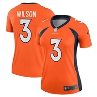 Women's Nike Russell Wilson  Orange Denver Broncos Team Legend Player Performance Top