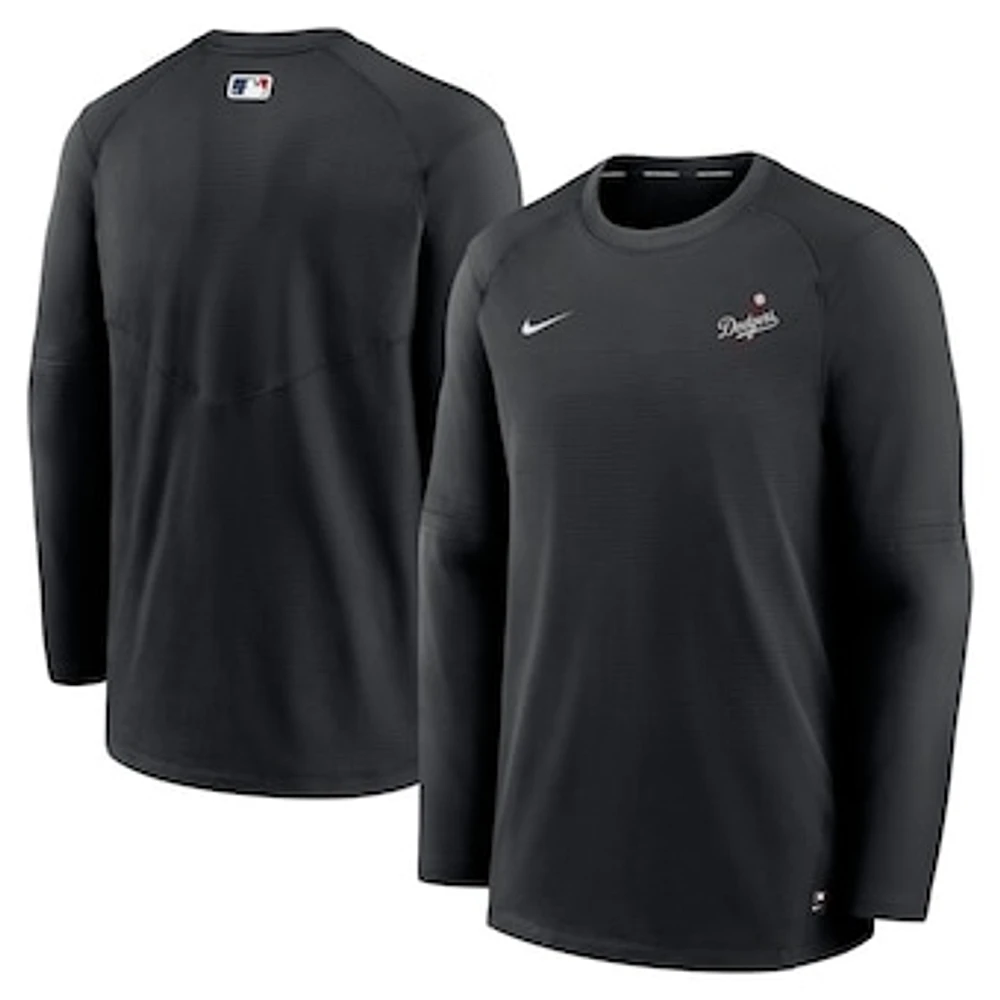 Men's Nike Black Los Angeles Dodgers Authentic Collection Logo Performance Long Sleeve T-Shirt