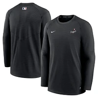 Men's Nike Black Los Angeles Dodgers Authentic Collection Logo Performance Long Sleeve T-Shirt