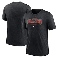 Men's Nike Heather Black Arizona Diamondbacks Authentic Collection Early Work Tri-Blend Performance T-Shirt