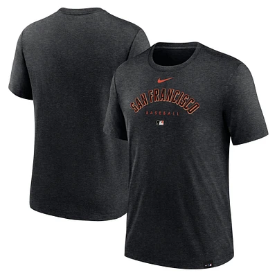 Men's Nike Heather San Francisco Giants Authentic Collection Early Work Tri-Blend Performance T-Shirt