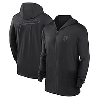 Men's Nike Black San Francisco Giants Authentic Collection Travel Performance Lightweight Full-Zip Hoodie