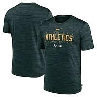 Men's Nike Green Oakland Athletics Authentic Collection Velocity Performance Practice T-Shirt