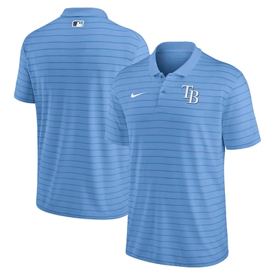 Men's Nike Light Blue Tampa Bay Rays Authentic Collection Victory Striped Performance Polo