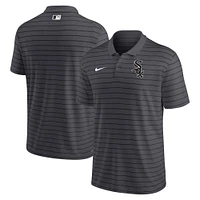 Men's Nike Heather Charcoal Chicago White Sox Authentic Collection Victory Striped Performance Polo