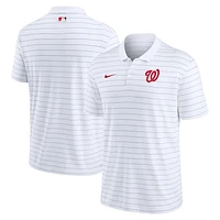 Men's Nike White Washington Nationals Authentic Collection Victory Striped Performance Polo