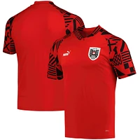 Men's Puma Red Austria National Team Pre-Match V-Neck Top