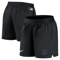 Women's Nike Black Miami Marlins Authentic Collection Team Performance Shorts