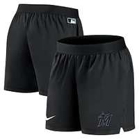 Women's Nike Black Miami Marlins Authentic Collection Team Performance Shorts