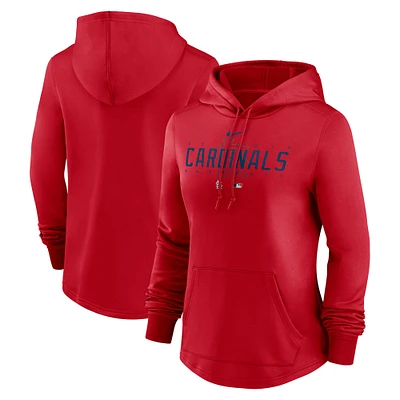 Women's Nike Red St. Louis Cardinals Authentic Collection Pregame Performance Pullover Hoodie