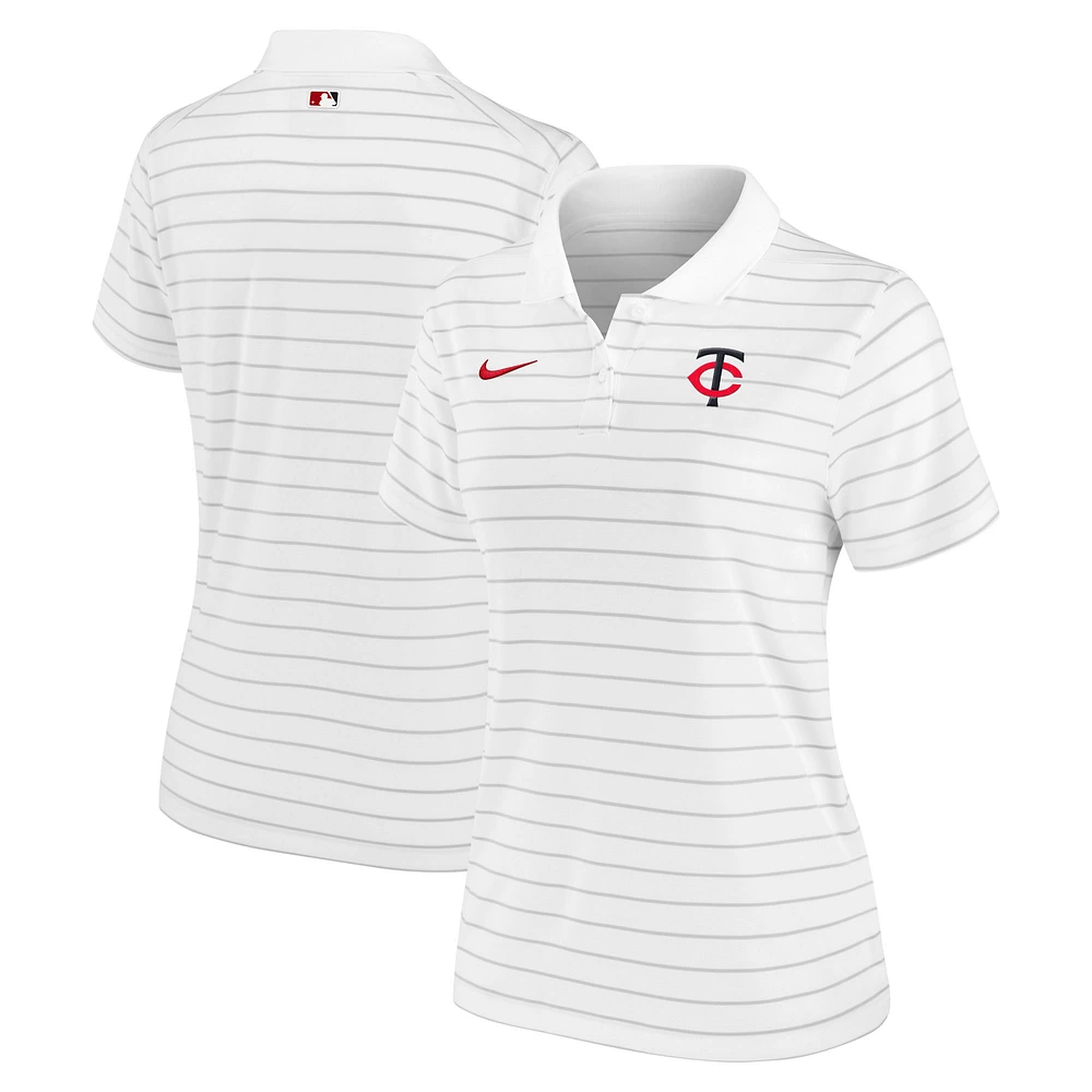 Women's Nike White Minnesota Twins Authentic Collection Victory Performance Polo