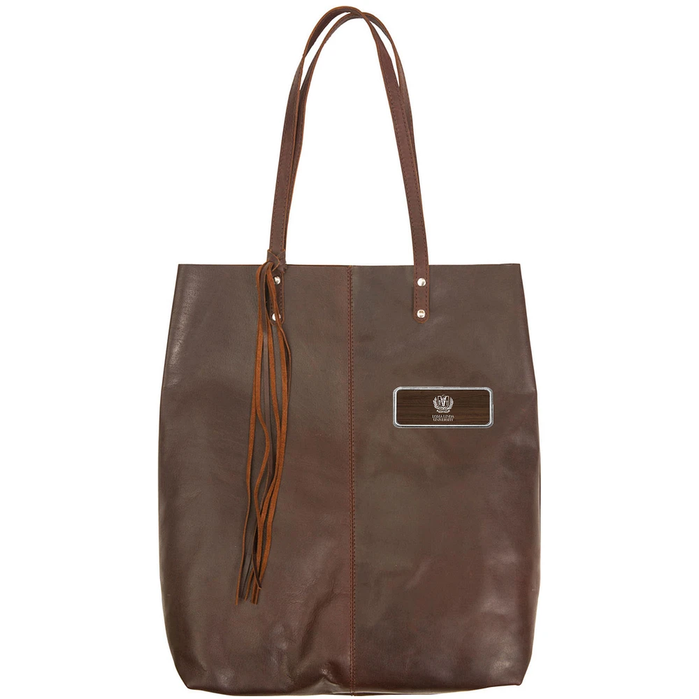 Brown LLU Lions Logo Plate Mee Canyon Tote