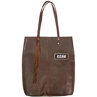 Brown Central Connecticut State Blue Devils Logo Plate Mee Canyon Tote