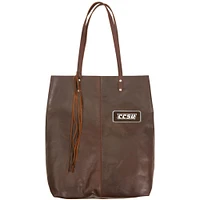 Brown Central Connecticut State Blue Devils Logo Plate Mee Canyon Tote