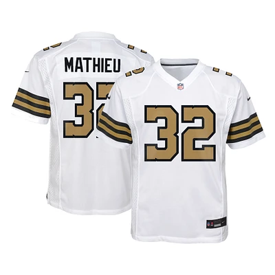 Youth Nike Tyrann Mathieu White New Orleans Saints Alternate Game Jersey
