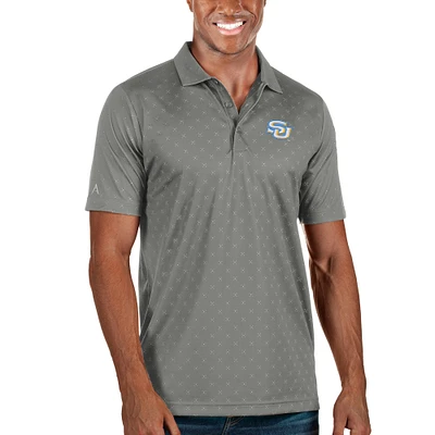 Men's Antigua Gray Southern University Jaguars Spark Polo