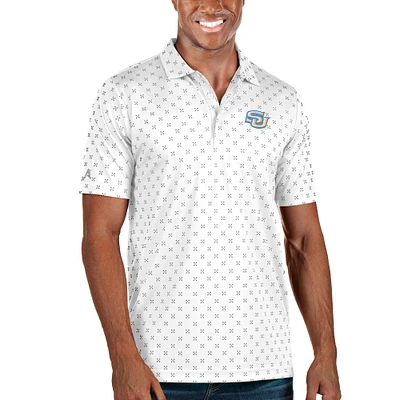 Men's Antigua White Southern University Jaguars Spark Polo