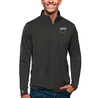 Men's Antigua Gray Howard Bison Tribute Quarter-Zip Pullover Top