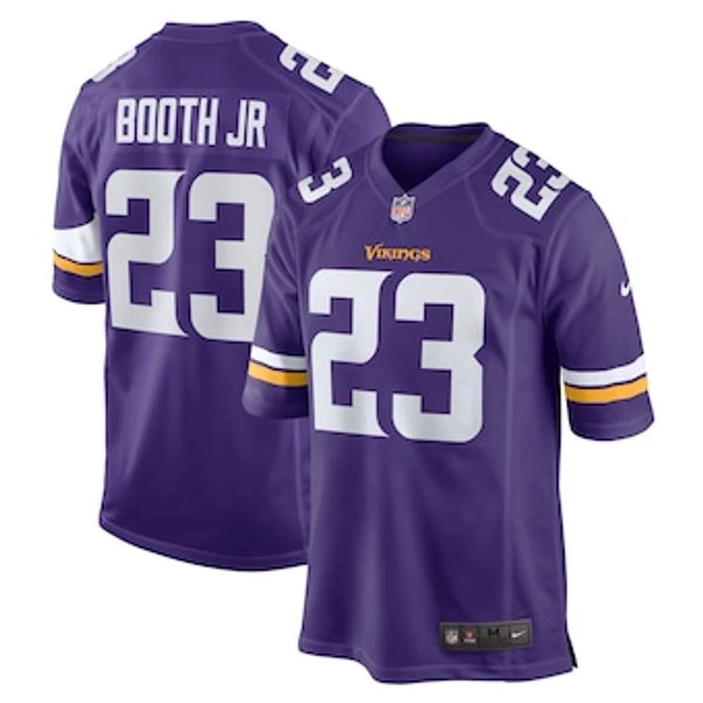 Men's Nike Andrew Booth Jr. Purple Minnesota Vikings Player Game Jersey