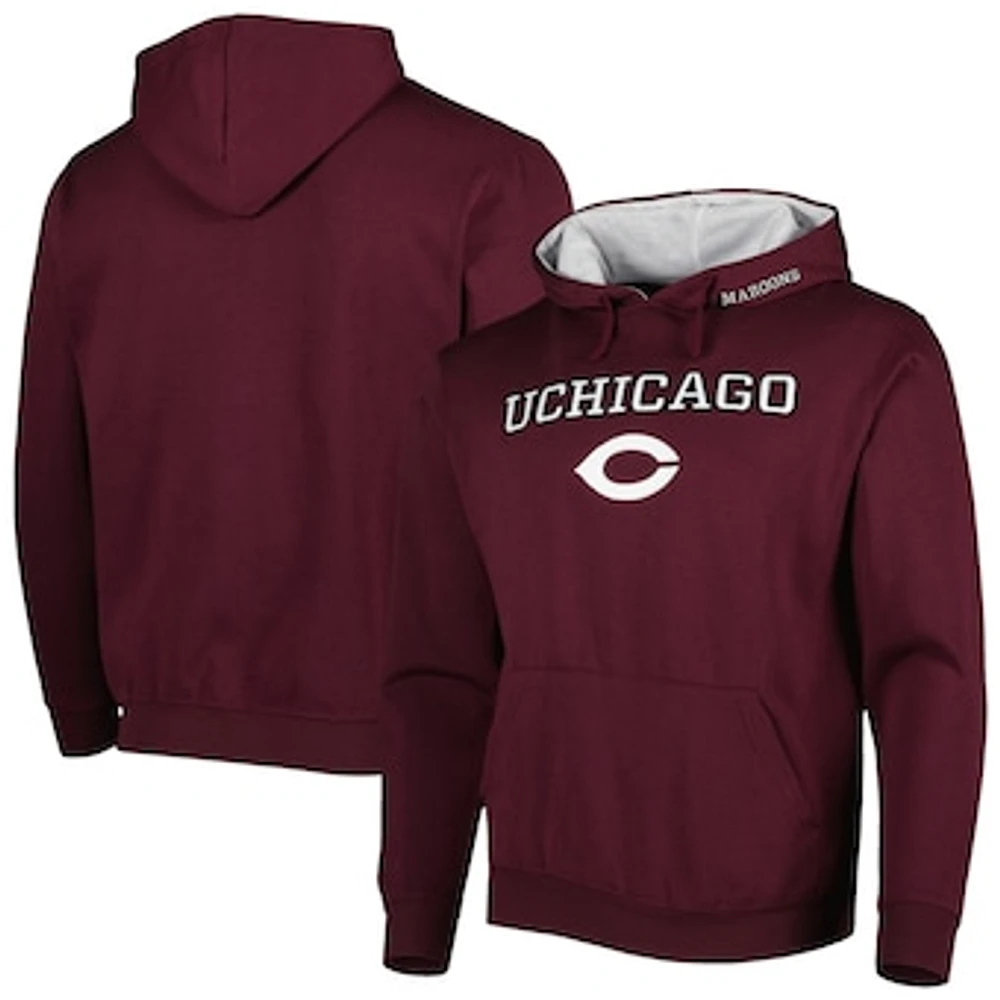 Men's Colosseum Maroon UChicago Maroons Isle Pullover Hoodie