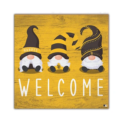 San Diego Padres 10'' x 10'' Welcome Gnomes Sign