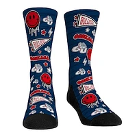 Youth Rock Em Socks Gonzaga Bulldogs Smiley Stickers Crew Socks