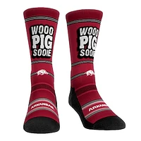 Rock Em Socks Arkansas Razorbacks Team Slogan Crew Socks