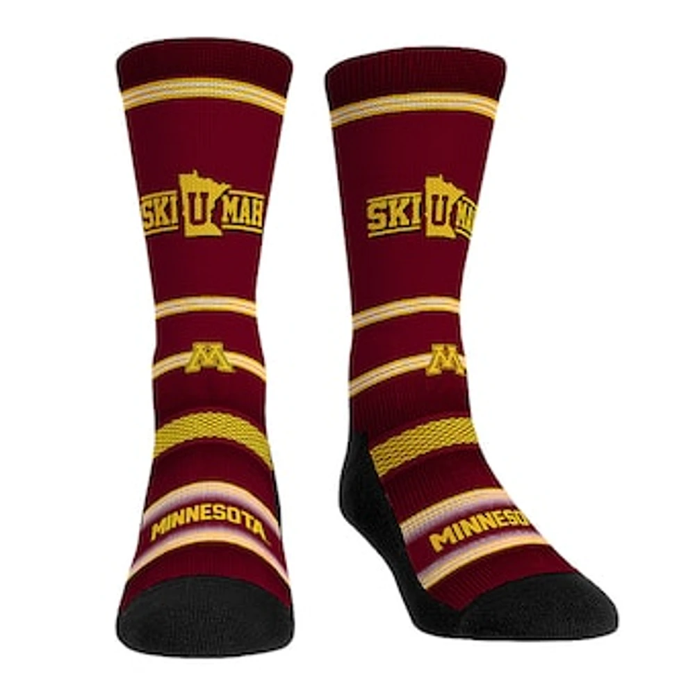 Rock Em Socks Minnesota Golden Gophers Team Slogan Crew Socks